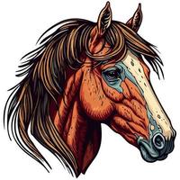 equine horse animal head vector