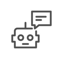 Robotic process automation related icon outline and linear vector. vector