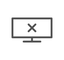 Reject related icon outline and linear vector. vector