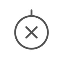 Reject related icon outline and linear vector. vector