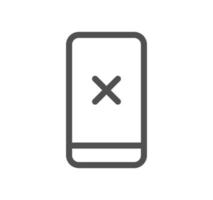 Reject related icon outline and linear vector. vector