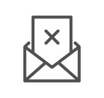 Reject related icon outline and linear vector. vector