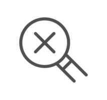 Reject related icon outline and linear vector. vector