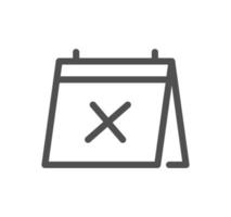 Reject related icon outline and linear vector. vector