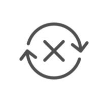 Reject related icon outline and linear vector. vector