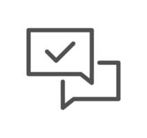 Approve related icon outline and linear vector. vector