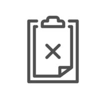 Reject related icon outline and linear vector. vector