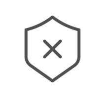 Reject related icon outline and linear vector. vector