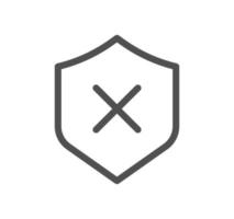 Reject related icon outline and linear vector. vector