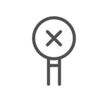 Reject related icon outline and linear vector. vector