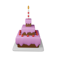 pastel de cumpleaños 3d png