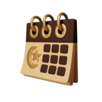 3d islamic kalender png