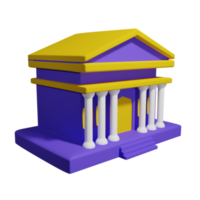 Bank 3D-Symbol png