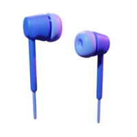 Earphone 3d illustration png