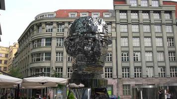 Prague, Czech Republic  August 17, 2022  The Franz Kafka Rotation Head view in Prague of Czech Republic video