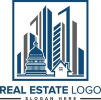inspiración para el diseño del logotipo del edificio inmobiliario. vector libre de diseño de logotipo de edificio