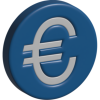 icône 3d d'argent euro png