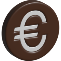 ícone 3d do euro do dinheiro png