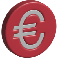 icône 3d d'argent euro png