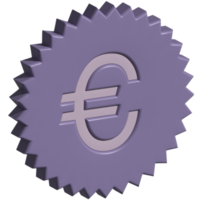 icône 3d de l'argent en euros