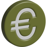 icône 3d d'argent euro png