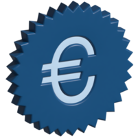 3d ikon av euro pengar png