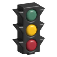 3d icon of traffic light png