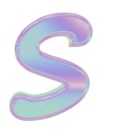 Holographic Alphabet S png