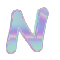 Holographic Alphabet N png