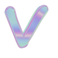 holographisches Alphabet v png