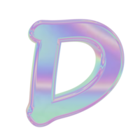 alphabet holographique d png