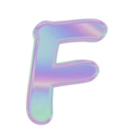 Holographic Alphabet F png