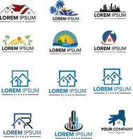 Real estate Building logo design inspiration. building logo design Free Vector