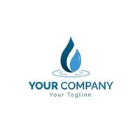 Water drop logo template vector Free Vector