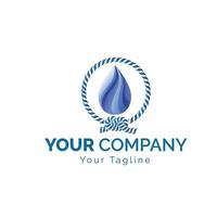 Water drop logo template vector Free Vector