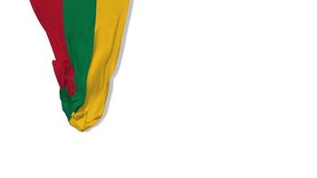 Lithuania Hanging Fabric Flag Waving in Wind 3D Rendering, Independence Day, National Day, Chroma Key, Luma Matte Selection of Flag video