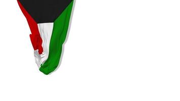 Kuwait Hanging Fabric Flag Waving in Wind 3D Rendering, Independence Day, National Day, Chroma Key, Luma Matte Selection of Flag video