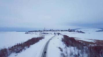 vue aérienne de l'île de sviyazhsk, sites touristiques de la russie video