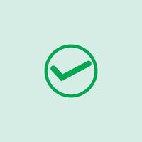 Check mark green line icons. Vector illustration. - Vector