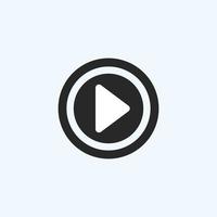 Play button icon in trendy flat style isolated on grey background. Play symbol for your web site design, logo, app, UI. Vector illustration