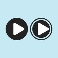 Play button icon in trendy flat style isolated on grey background. Play symbol for your web site design, logo, app, UI. Vector illustration