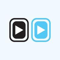 Play button icon in trendy flat style isolated on grey background. Play symbol for your web site design, logo, app, UI. Vector illustration