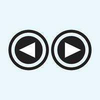 Play button icon in trendy flat style isolated on grey background. Play symbol for your web site design, logo, app, UI. Vector illustration