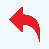 Red arrow icon vector EPS- 10