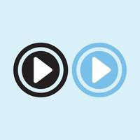 Play button icon in trendy flat style isolated on grey background. Play symbol for your web site design, logo, app, UI. Vector illustration