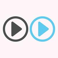 Play button icon in trendy flat style isolated on grey background. Play symbol for your web site design, logo, app, UI. Vector illustration