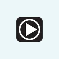Play button icon in trendy flat style isolated on grey background. Play symbol for your web site design, logo, app, UI. Vector illustration