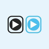 Play button icon in trendy flat style isolated on grey background. Play symbol for your web site design, logo, app, UI. Vector illustration