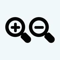 search icon, flat vector graphic on isolated background. - Vector