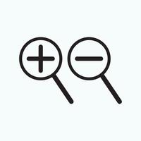 search icon, flat vector graphic on isolated background. - Vector